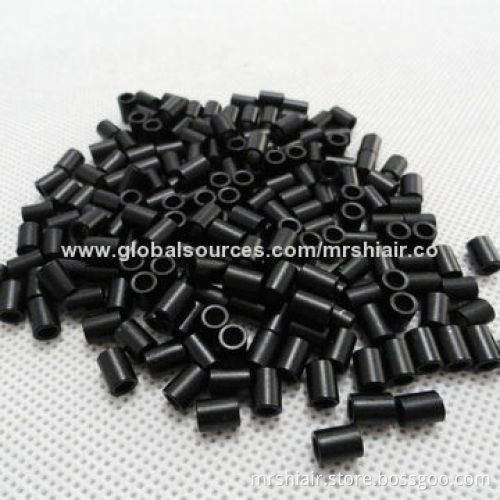 4.5mmx3.0mmx6.0mm black brown blonde 500pcs a color long thick micro ring extension tubes beads